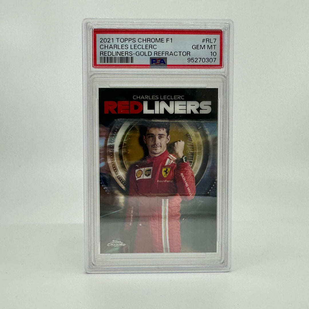PSA 10 - 09/50 Charles Leclerc #RL7 - Redliners - Gold - 2021 Topps Chrome F1