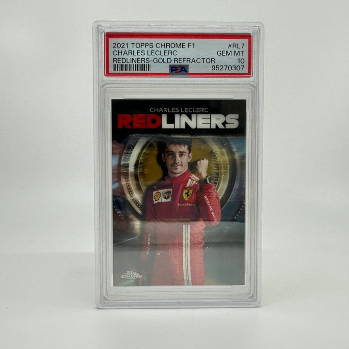 PSA 10 - 09/50 Charles Leclerc #RL7 - Redliners - Gold - 2021 Topps Chrome F1