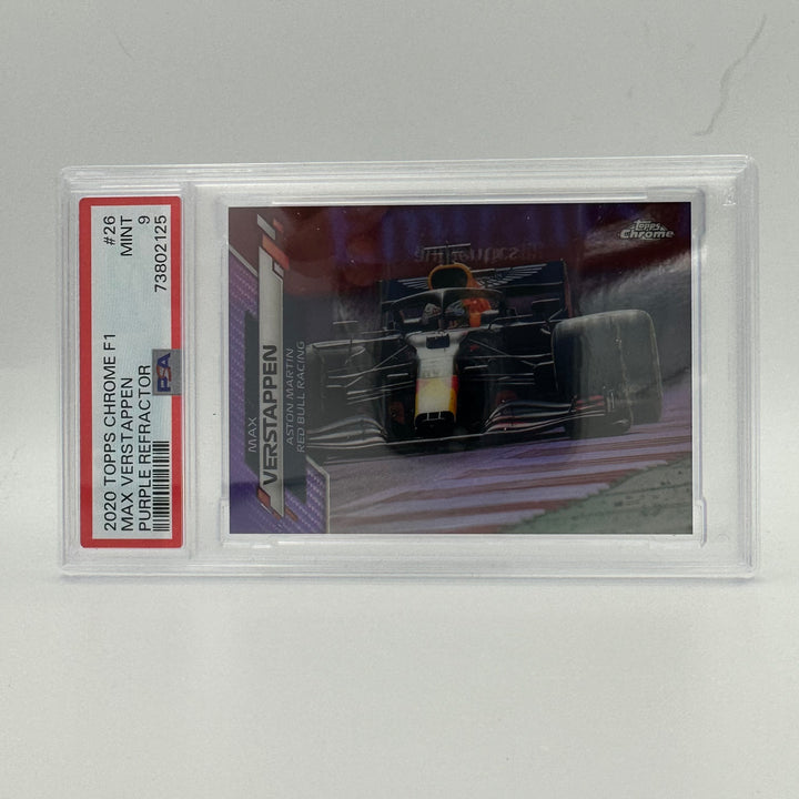 PSA 9 - 347/399 MAX VERSTAPPEN #26 - Purple Refractor