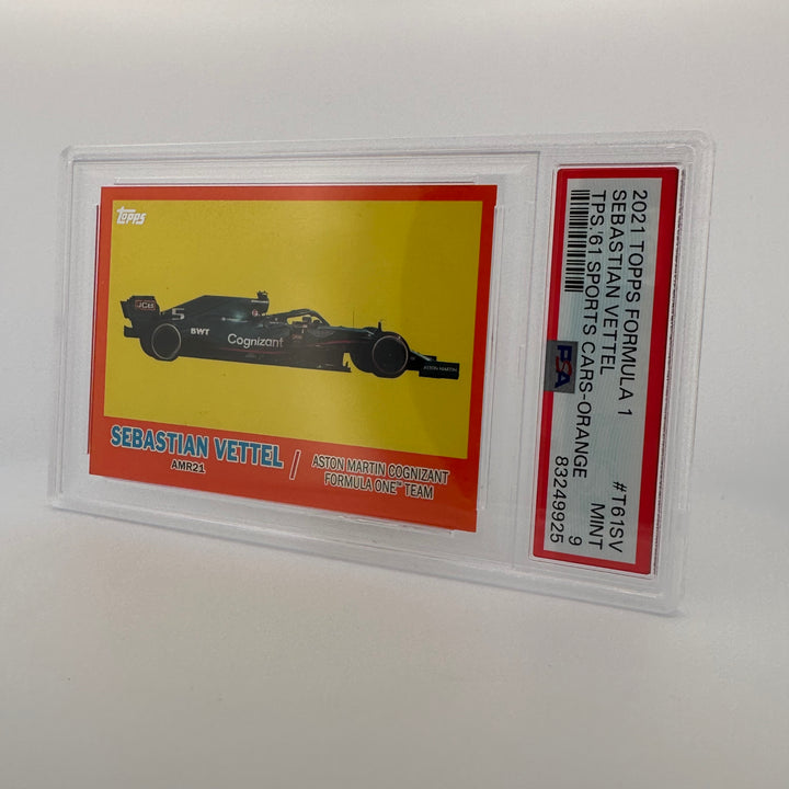 PSA 9 - 5/25 - Sebastian Vettel - 1961 Sports Cars - #T61SV - Orange