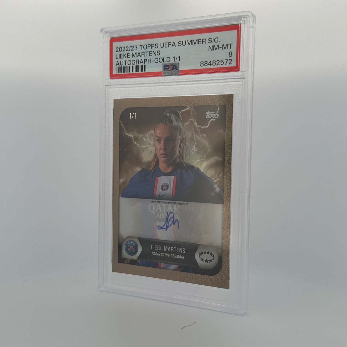 1/1 Auto Gold - Lieke Martens - 2022/23 Topps UEFA Summer - PSA 8