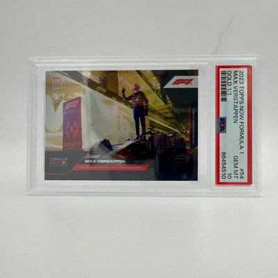 1/1 Gold - Max Verstappen #54 - PSA 10 - 2023 Topps Now - 2023 FIA Formula 1® Drivers' World Champion