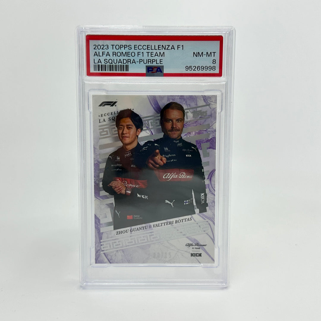 PSA 8 - 06/25 Alfa Romeo - Bottas/Guanyu - 2023 Eccellenza La Squadra