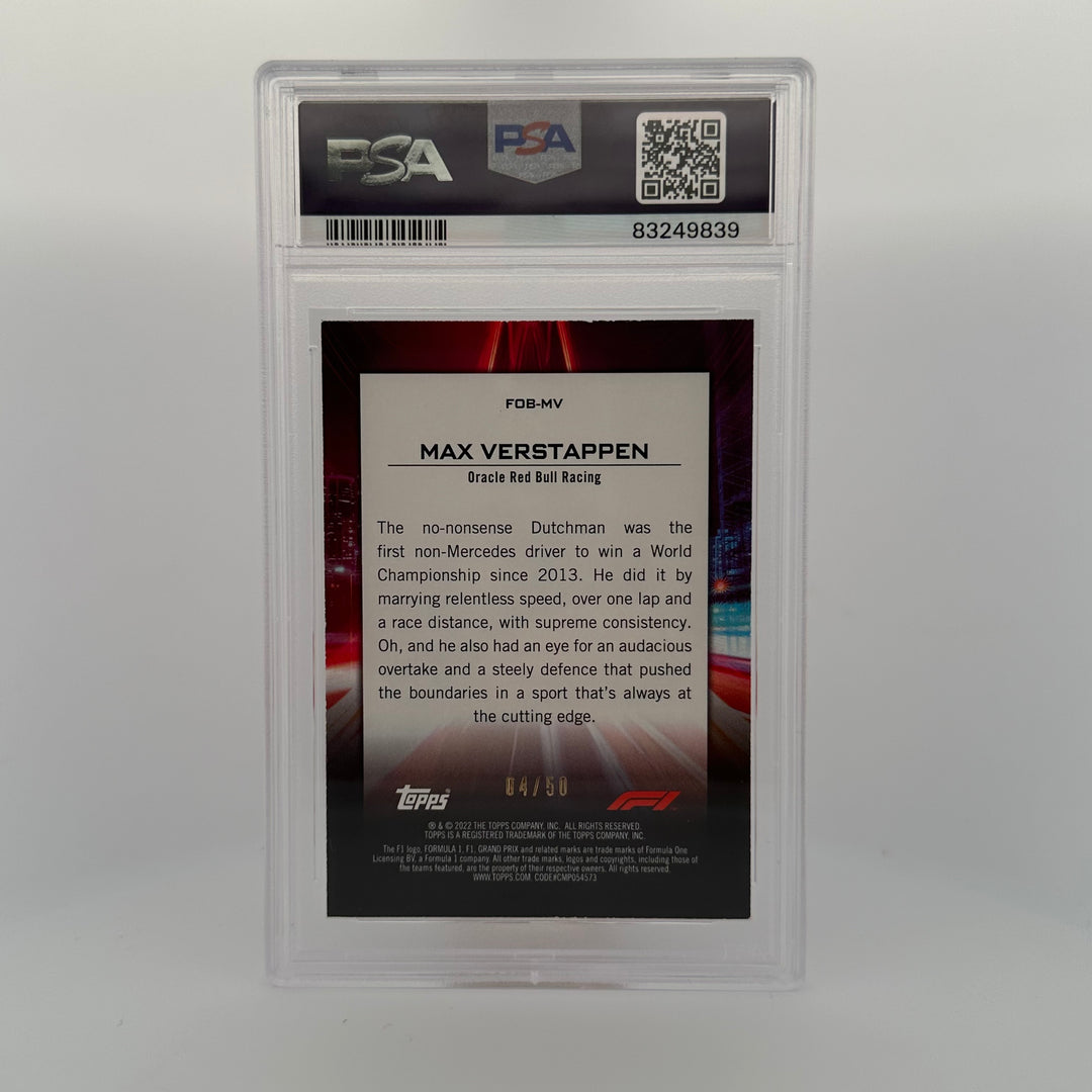 PSA 7 - 04/50 - Max Verstappen #FOBMV - Flash Of Brilliance - Gold
