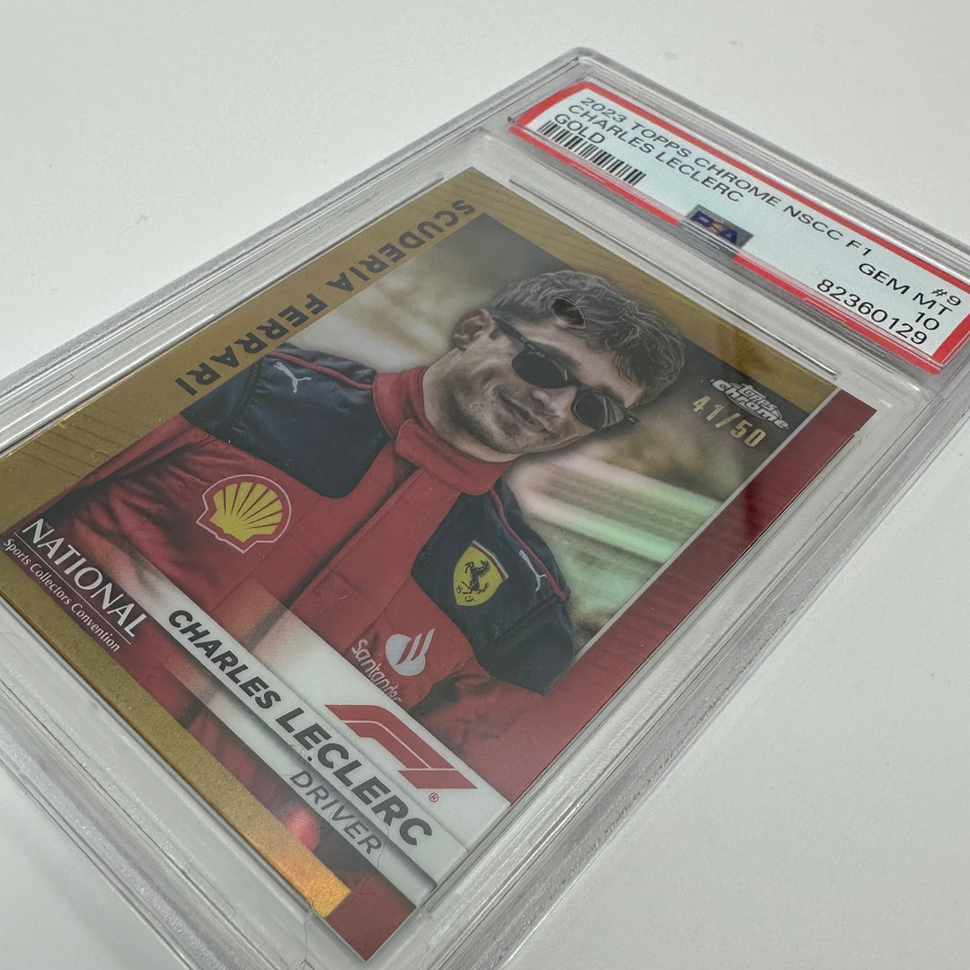 PSA 10 - 41/50 Charles Leclerc #F1-9  - Gold - 2023 Topps Chrome F1