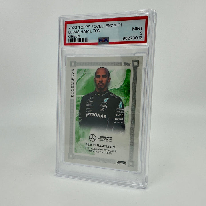 PSA 9 - 32/99 Lewis Hamilton - Green - 2023 Eccellenza