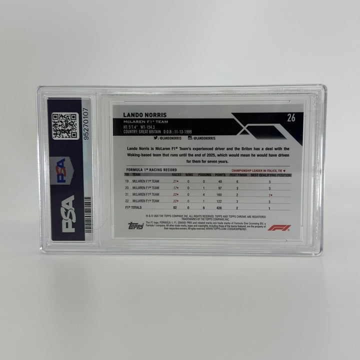 PSA 10 - 218/250 Lando Norris #26 - Fuchsia Lava - 2023 Topps Chrome