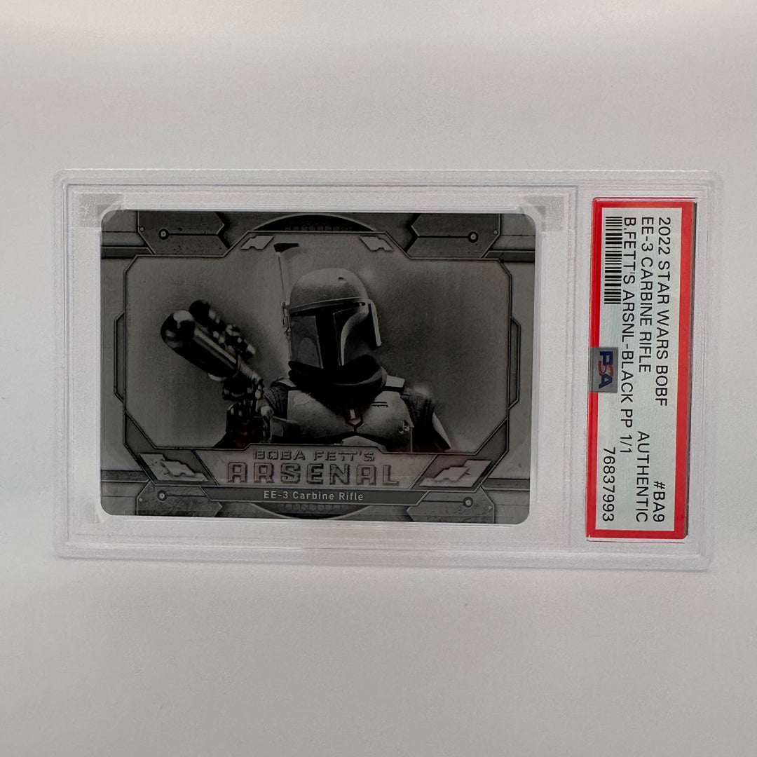 Authentic - EE3 Carbine Rifle #BA9 - Star Wars The Book Of Boba Fett - Black Printing Plate 1/1