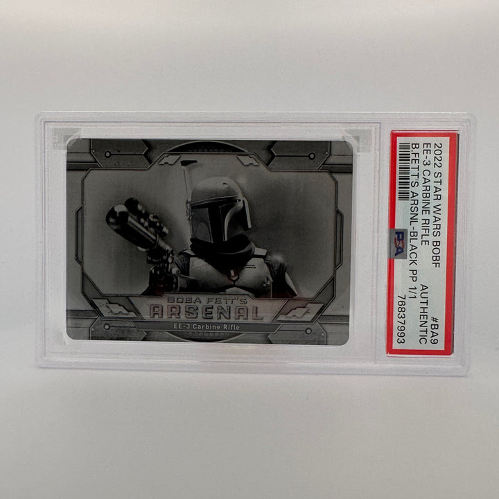 Authentic - EE3 Carbine Rifle #BA9 - Star Wars The Book Of Boba Fett - Black Printing Plate 1/1