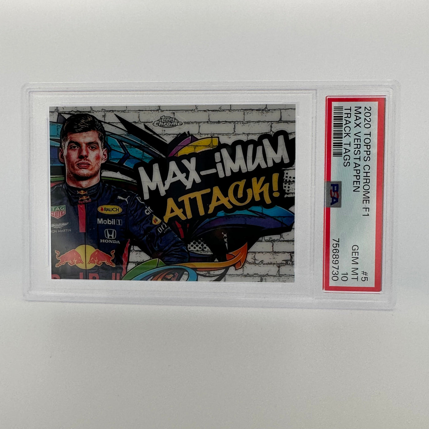 PSA 10 - MAX VERSTAPPEN #5 - TRACK TAGS