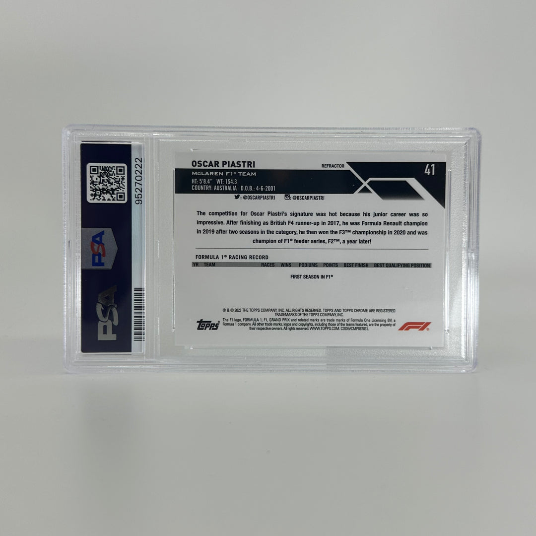 PSA 10 - Oscar Piastri #41 - Refractor - 2023 Topps Chrome