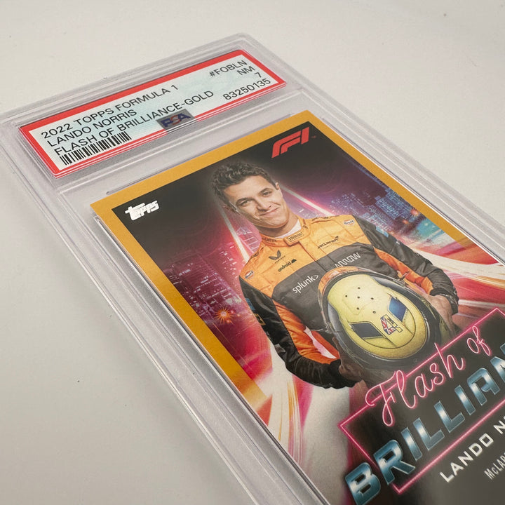 PSA 7 - 30/50 - Lando Norris #FOBLN - Flash Of Brilliance - Gold