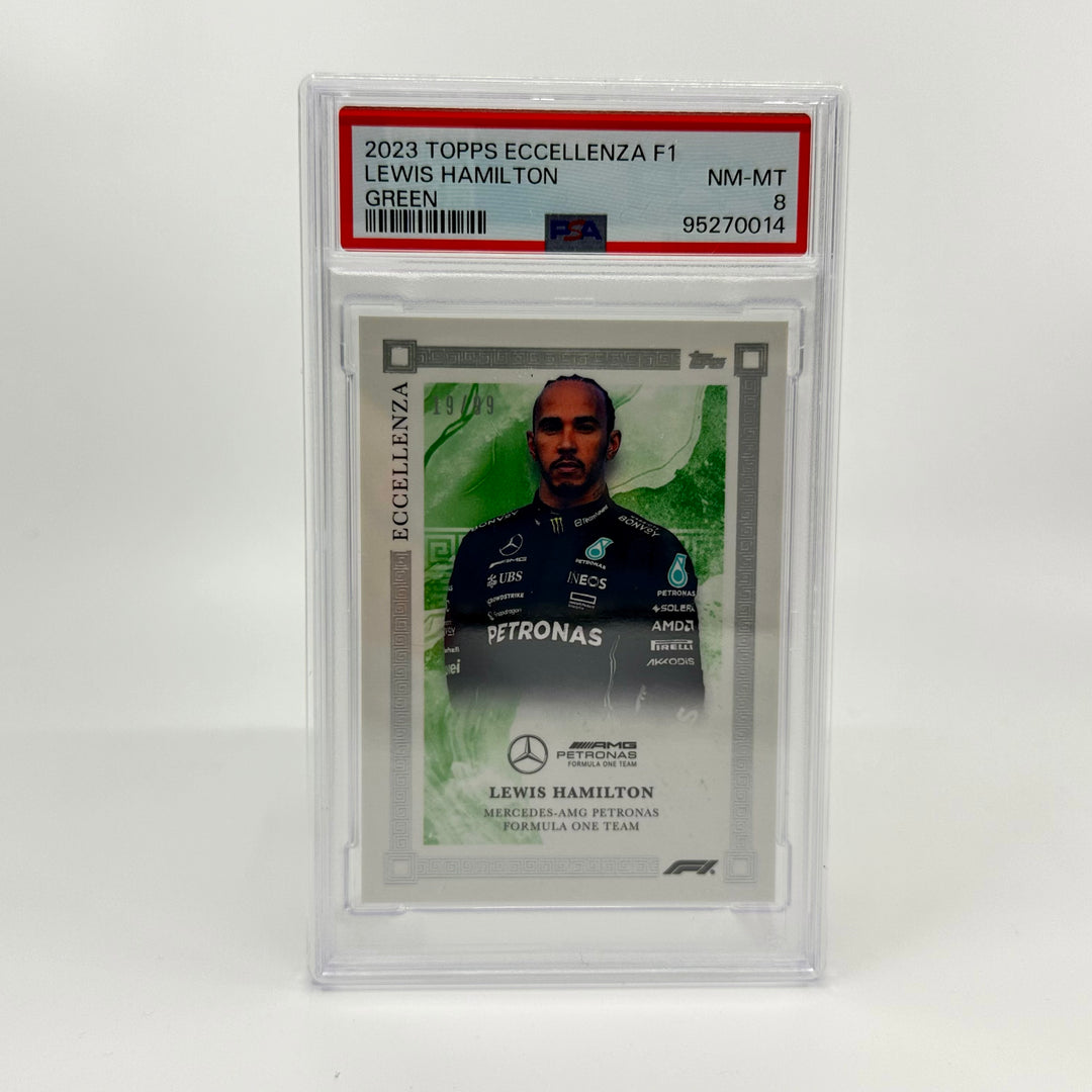 PSA 8 - 19/99 Lewis Hamilton - Green - 2023 Eccellenza