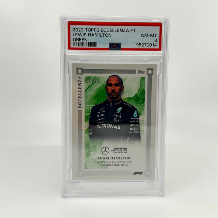 PSA 8 - 19/99 Lewis Hamilton - Green - 2023 Eccellenza
