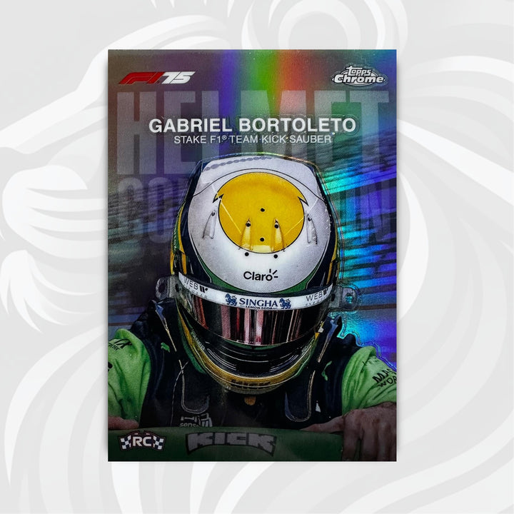 Gabriel Bortoleto #HC-10 - 2025 Topps Chrome F1 - Helmet Chrome