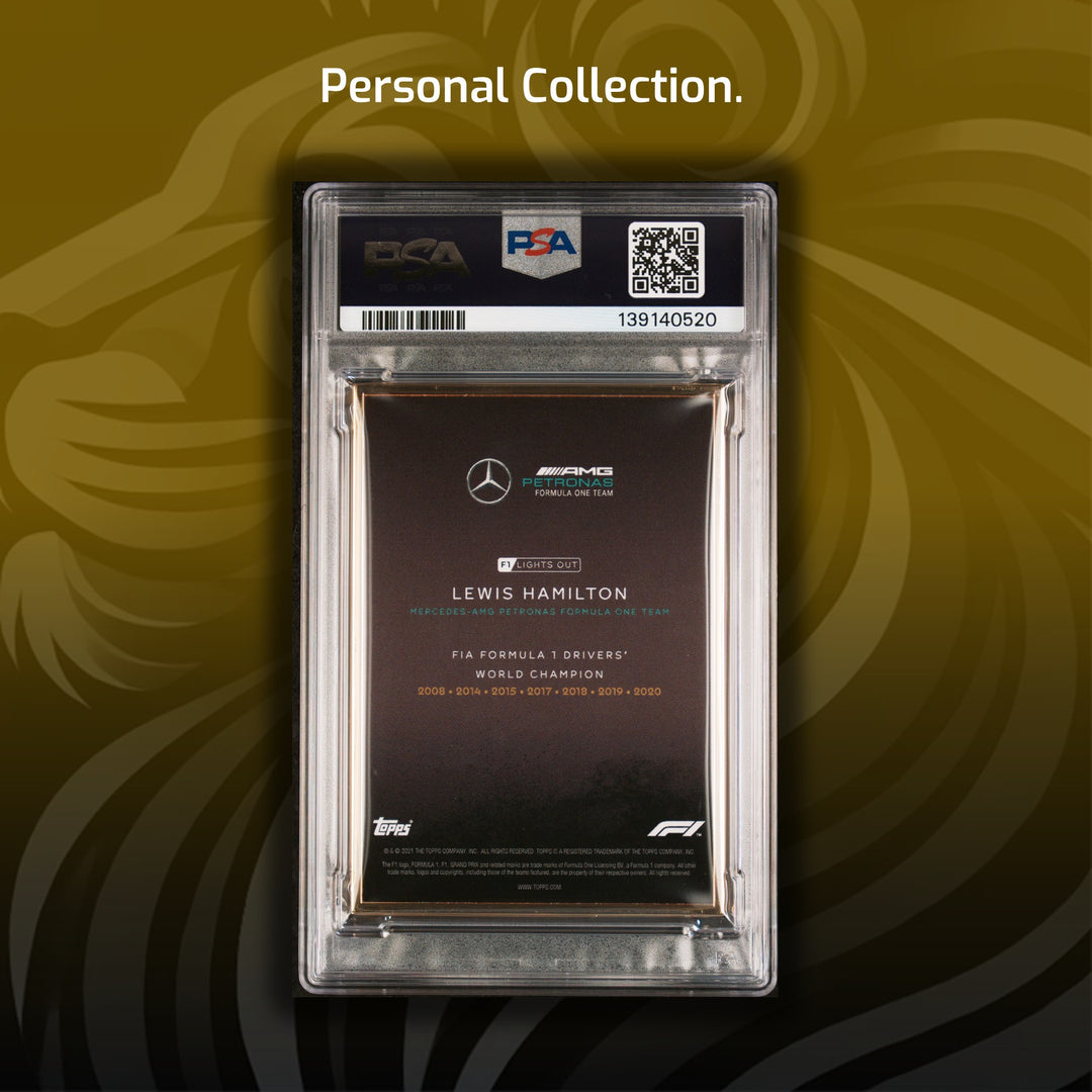 PSA AUTH - 1/1 Gold Frame - Lewis Hamilton - World Champion - 2021 Lights Out
