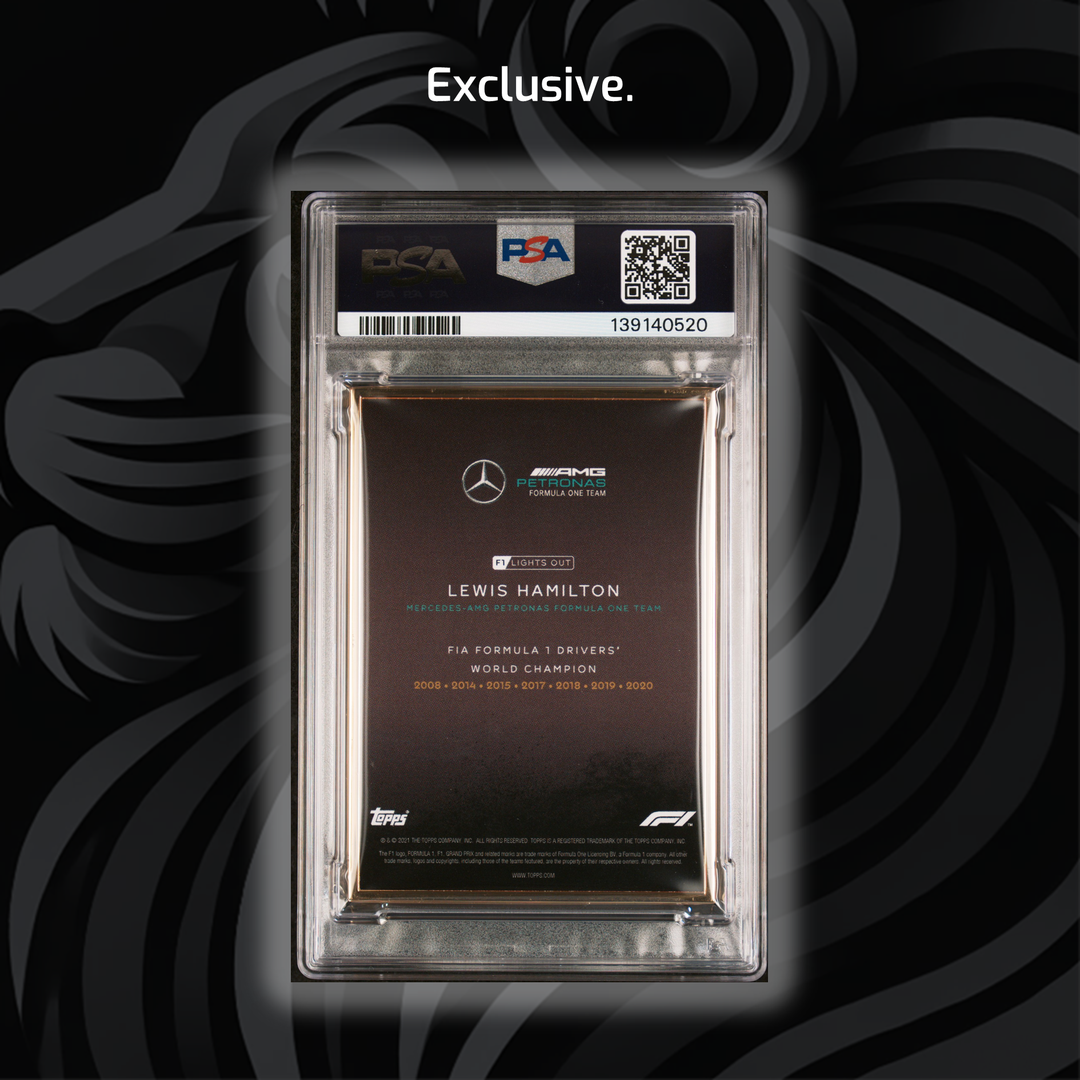 PSA AUTH - 1/1 Gold Frame - Lewis Hamilton - World Champion - 2021 Lights Out
