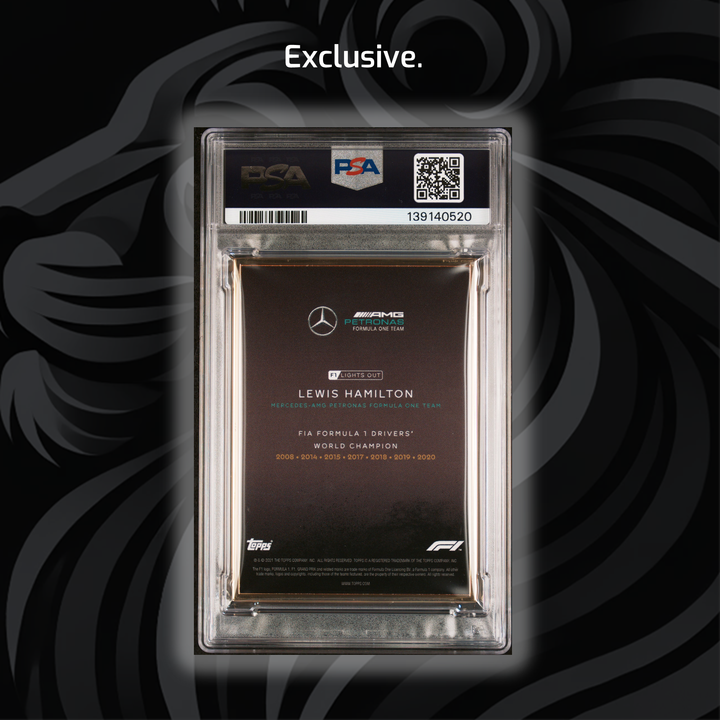 PSA AUTH - 1/1 Gold Frame - Lewis Hamilton - World Champion - 2021 Lights Out