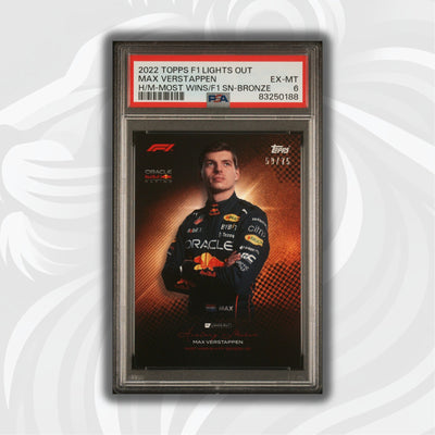 PSA 6 - 59/75 Max Verstappen - History Maker Most Wins in a Season - 2022 Lights Out - Bronze