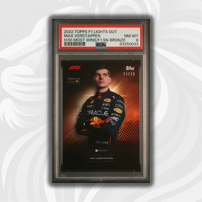 PSA 8 - 15/75 Max Verstappen - History Maker Most Wins in a Season - 2022 Lights Out - Bronze