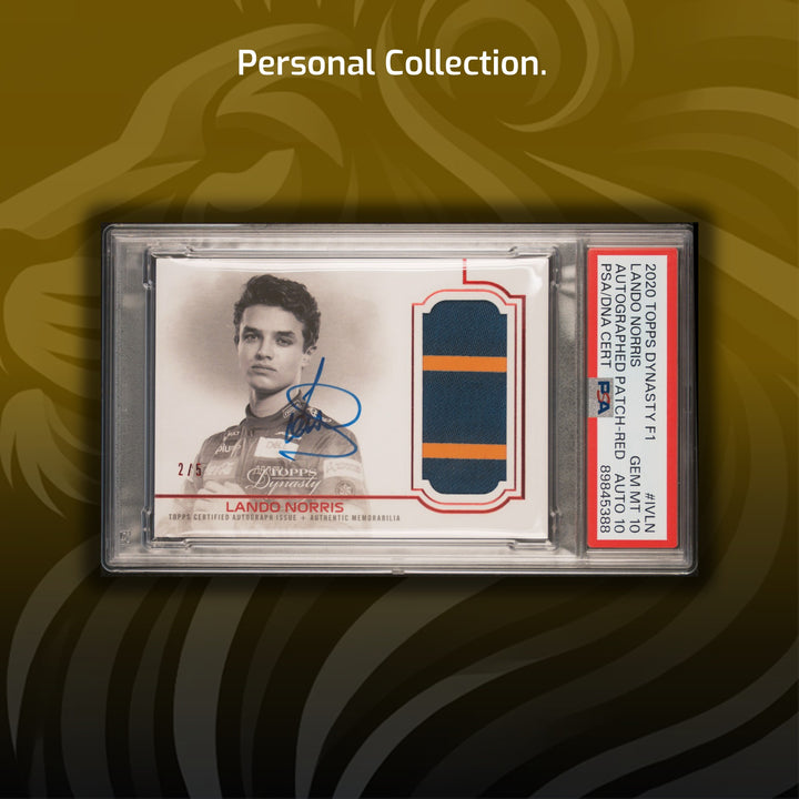 PSA 10 - 2/5 Lando Norris #DAP-IVLN - 2020 Dynasty Autographed Patch - Red