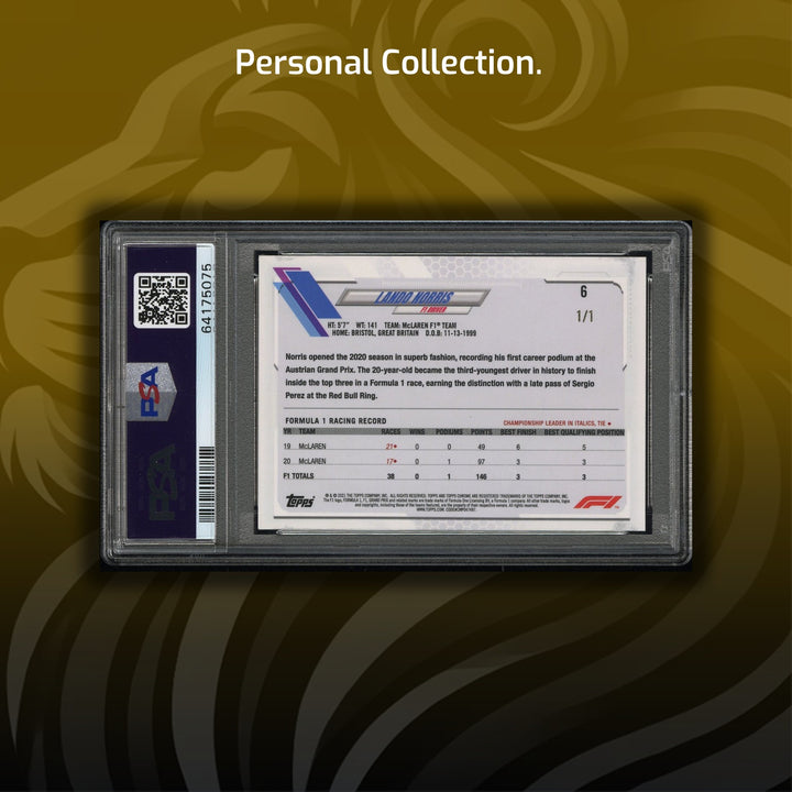 AUTH - 1/1 Lando Norris #4 - Superfractor - 2024 Topps Chrome F1