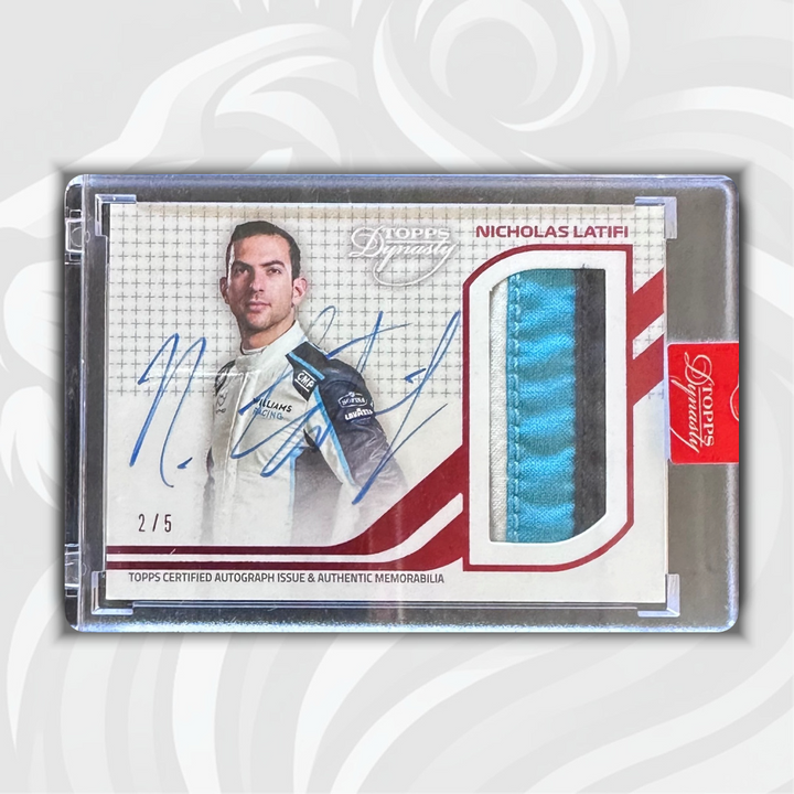2/5 Nicholas Latifi #DAP-NLIII - 2021 Topps Dynasty F1 - Patch Auto Red