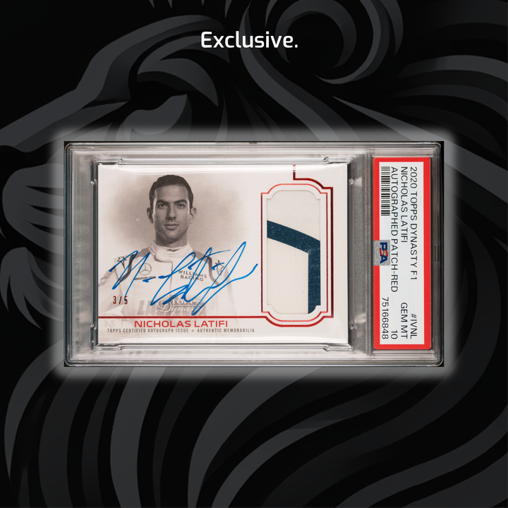 PSA10 POP1 - 3/5 Nicholas Latifi #DAP-IVNL – 2020 Topps Dynasty F1 – Autographed Single Patch