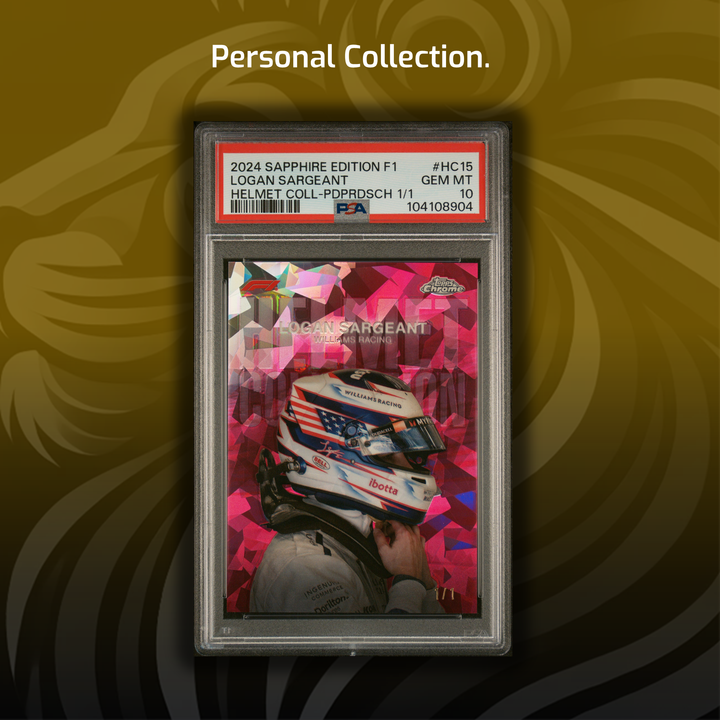 PSA 10 - 1/1 Logan Sargeant #HC-15 - Helmet Padparadscha - 2024 Topps Chrome F1