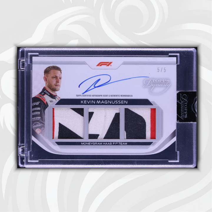 3/5 Kevin Magnussen #SDTRA-KMA - Triple Relic Autograph - 2024 Topps Dynasty Formula 1