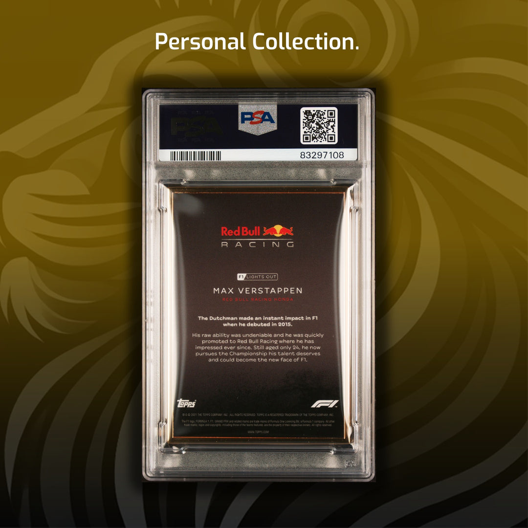 AUTH - 1/1 Max Verstappen - Drivers - Gold Frame - 2021 Topps F1 Lights Out