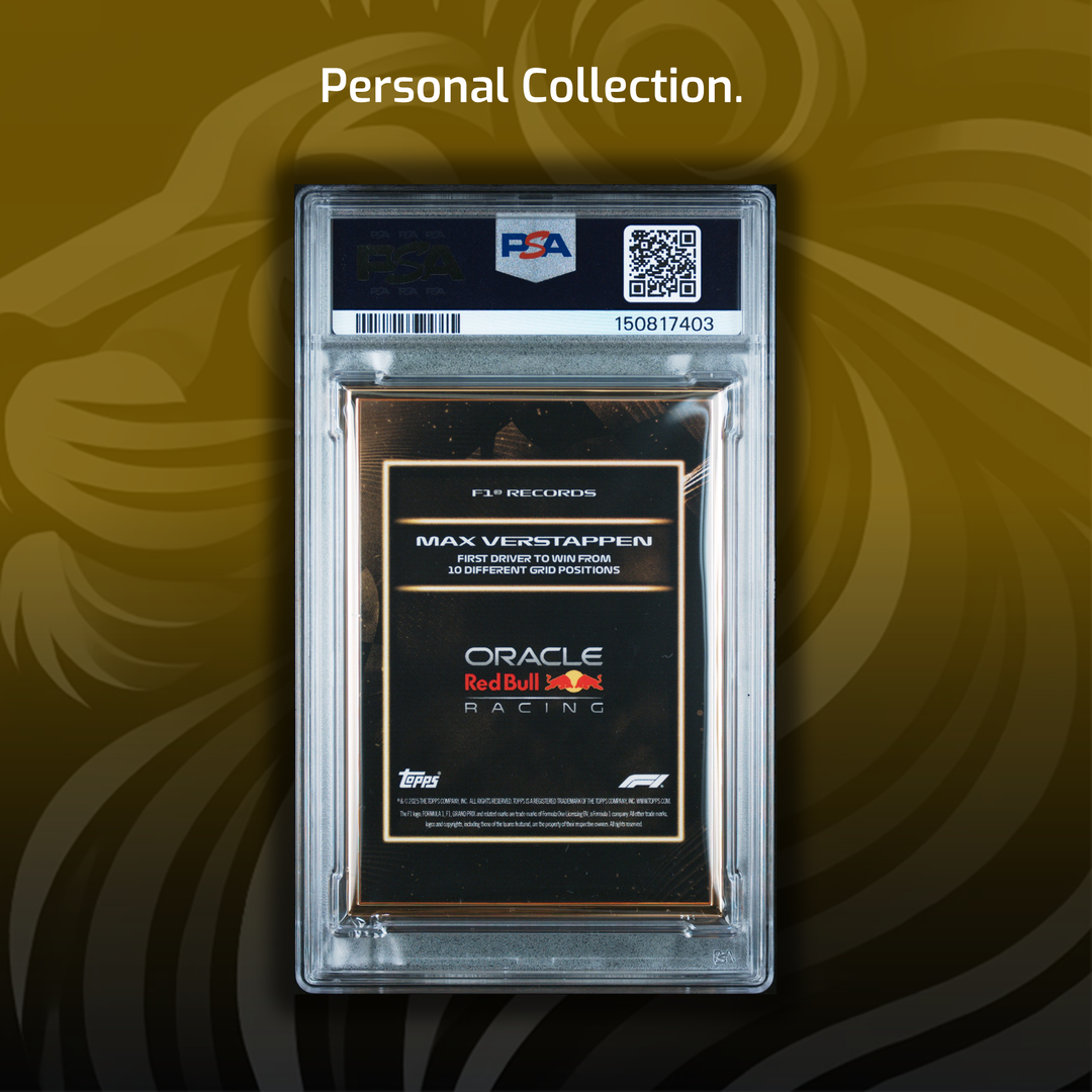 1/1 Gold Frame - Max Verstappen - Record: Grid Position Wins - 2025 Topps Lights Out