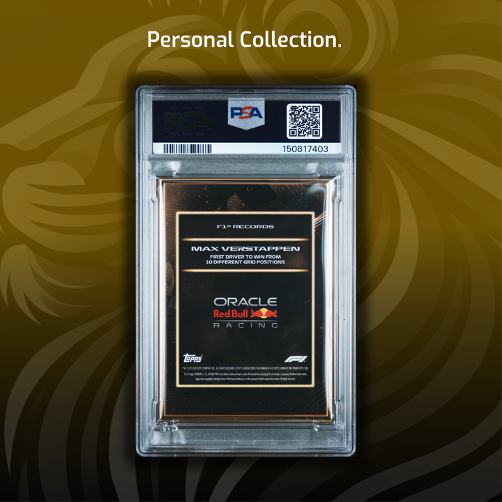 1/1 Gold Frame - Max Verstappen - Record: Grid Position Wins - 2025 Topps Lights Out