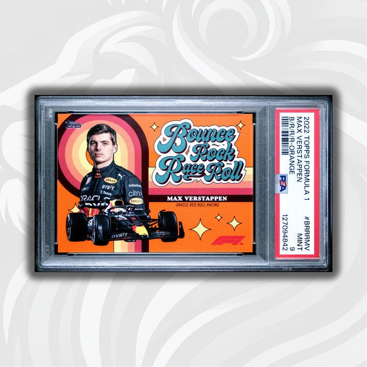 PSA 9 - 07/25 Max Verstappen #BRRR-MV - Bounce Rock Race Roll - Orange - 2022 Topps Formula 1
