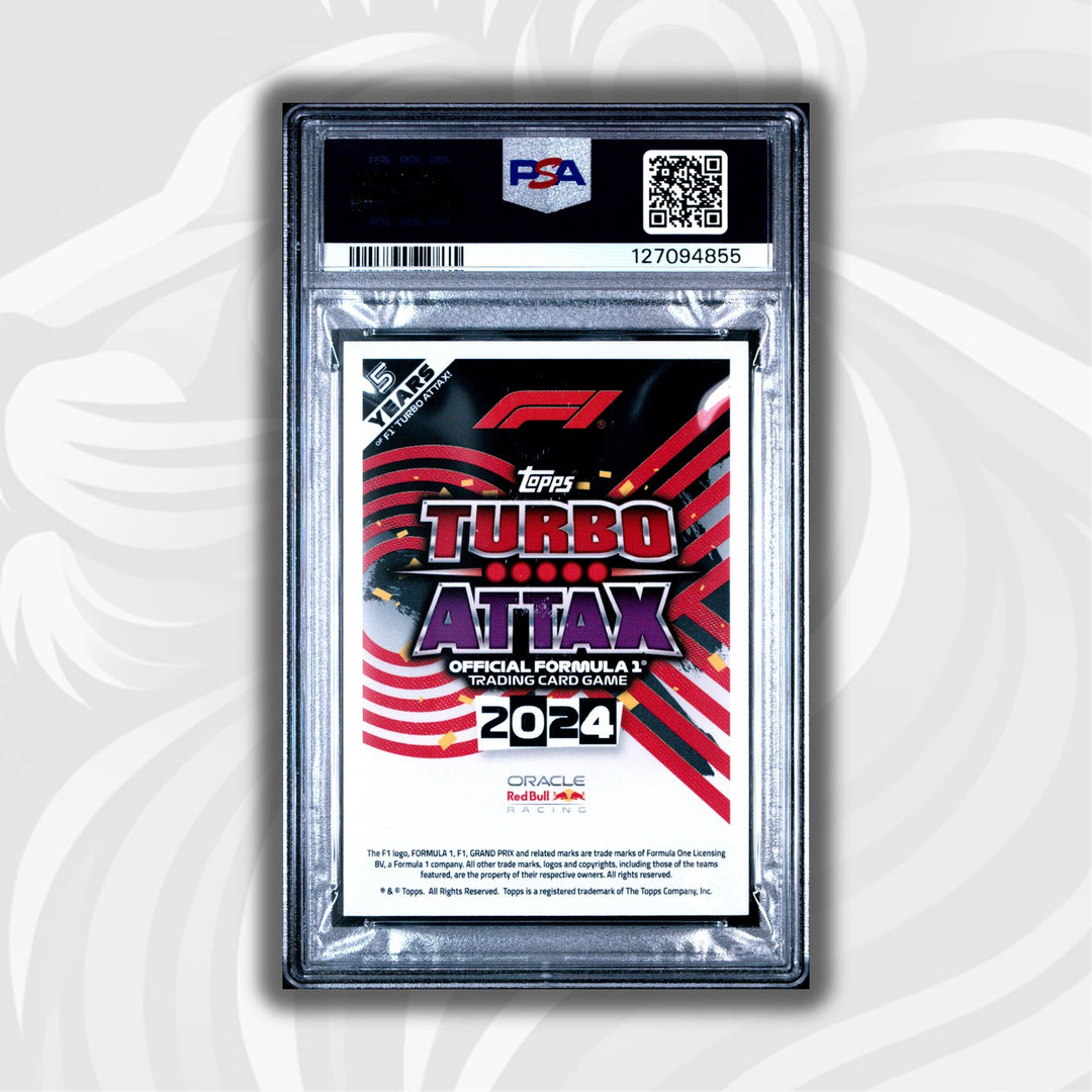 PSA 8 - 5/5 Max Verstappen #127 - Wood - Champion - 2024 Topps Turbo Attax F1
