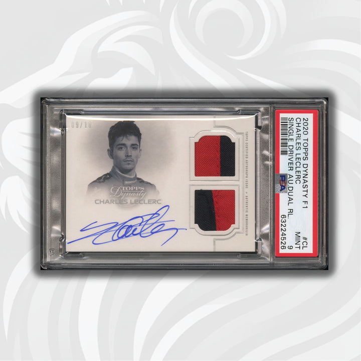 PSA 9 - /10 Charles Leclerc #CL - Dual Relic Auto - 2020 Topps Dynasty F1