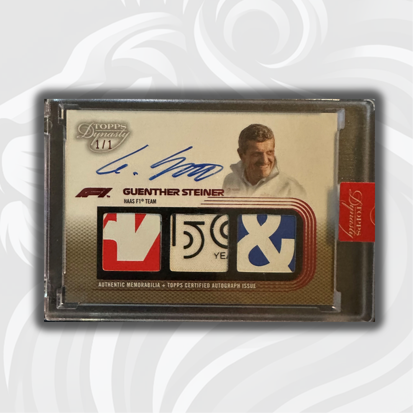 1/1 Gold - Guenther Steiner - 2022 Topps Dynasty - Triple Patch