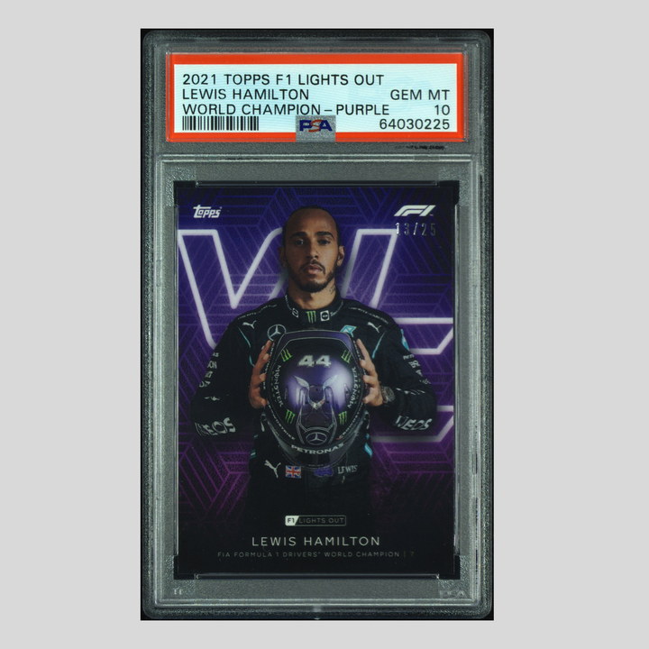 PSA 10 - 13/25 Lewis Hamilton - Driver World Champion - Purple Parallel