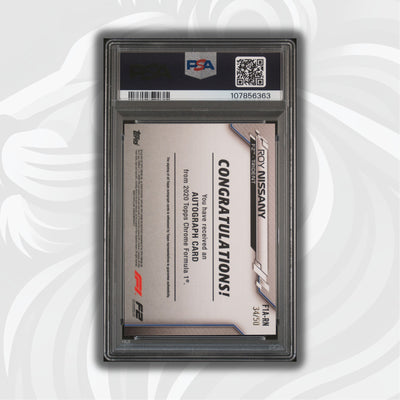PSA 7 - 34/50 Auto - Roy Nissany #F1A-RN - Topps Chrome 2020 - Gold Wave (POP2)