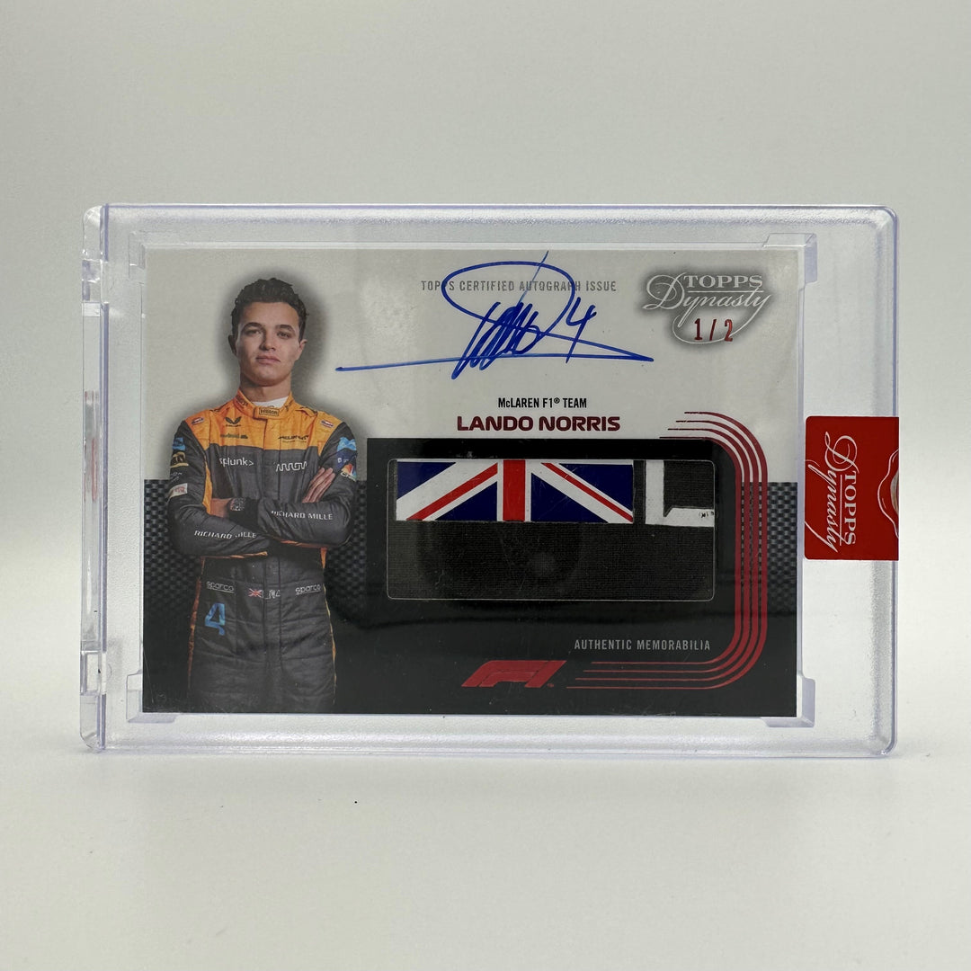 1/2 Lando Norris 2022 Topps Dynasty - Union Jack Patch
