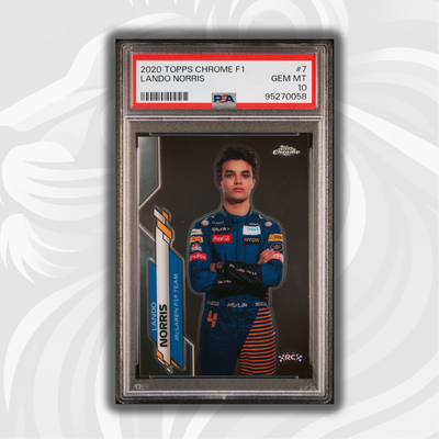 PSA 10 - Lando Norris #7 - 2020 Topps Chrome F1 - Rookie Card