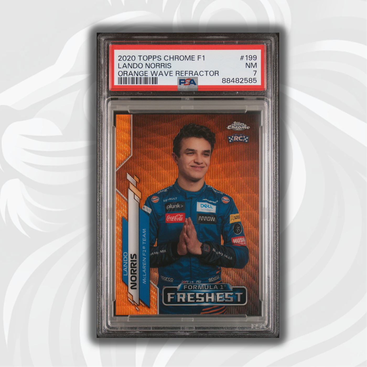 PSA 7 - 01/25 Lando Norris #199 - Orange Wave  Refractor - Rookie Card