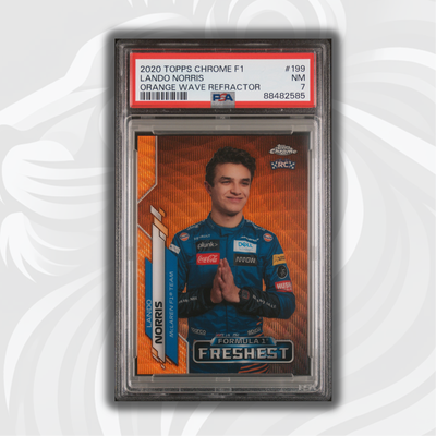 PSA 7 - 01/25 Lando Norris #199 - Orange Wave  Refractor - Rookie Card