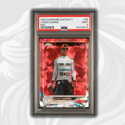 PSA 9 - 5/5 - Lando Norris #36 - Sapphiren Edition - Red