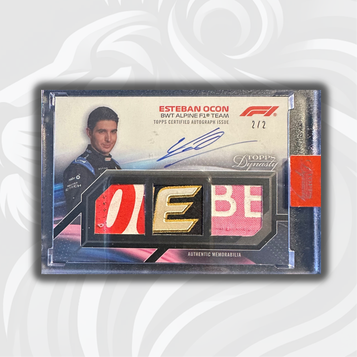 2/2 Black - Esteban Ocon #SDTRA-EO - Dynasty Triple Relic Autograph - 2023 Topps Dynasty F1