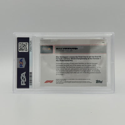 PSA 10 - 06/10 Max Verstappen #82 - Crosses The Finish line - Red