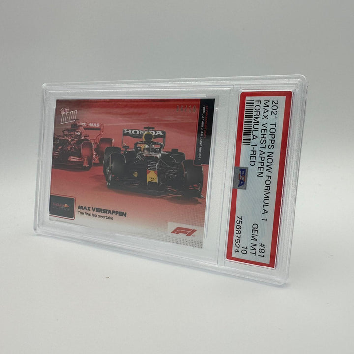 PSA 10 - 06/10 Max Verstappen #81 - The Final Lap Overtake - Red