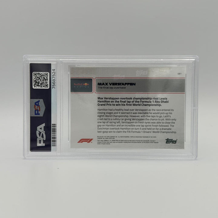 PSA 10 - 06/10 Max Verstappen #81 - The Final Lap Overtake - Red