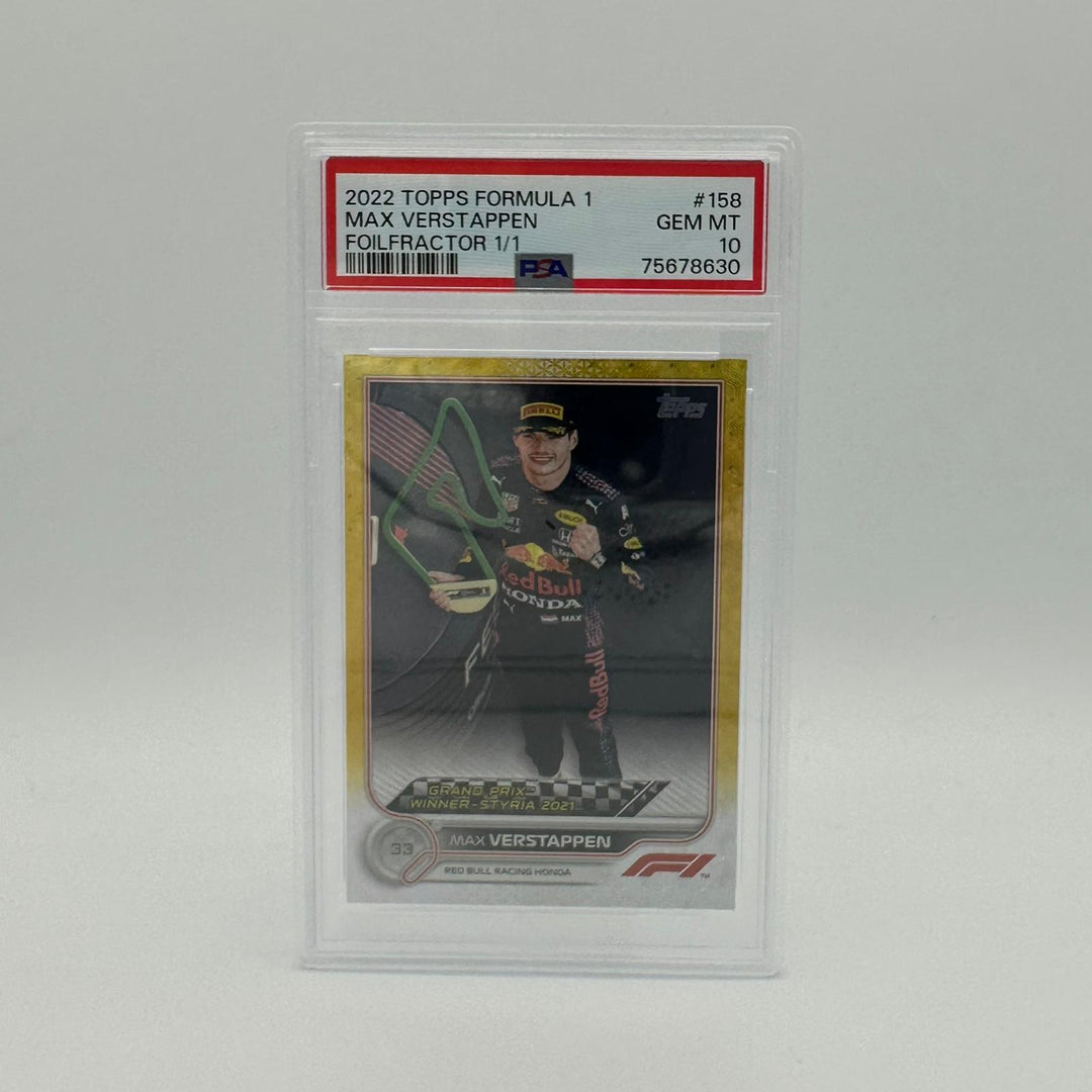 PSA 10 - 1/1 Max Verstappen - Grand Prix Winners #158 - Foilfractor