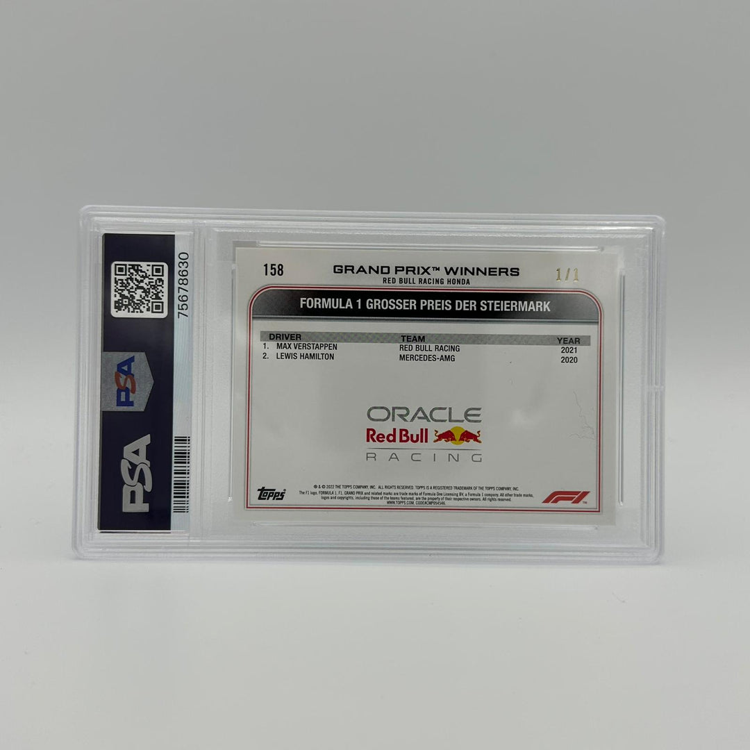 PSA 10 - 1/1 Max Verstappen - Grand Prix Winners #158 - Foilfractor